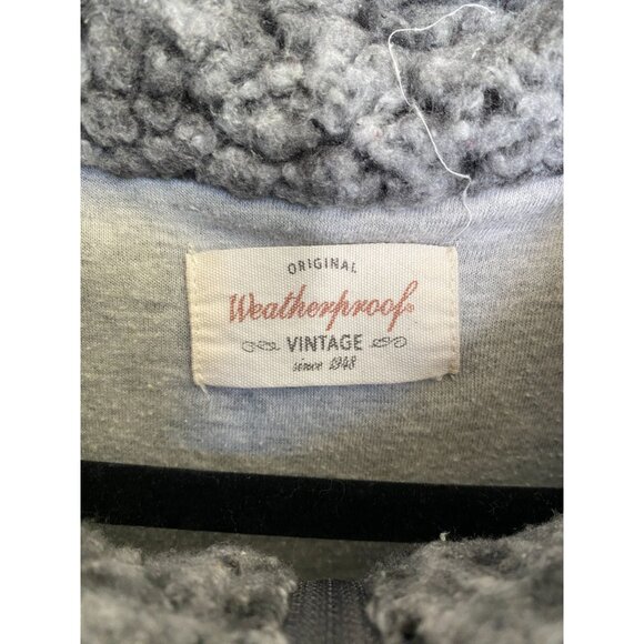 Original Weatherproof Womens Faux Fur Sherpa Pullover Half-Zip Gray Medium - Picture 4 of 7